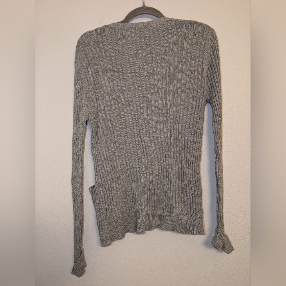 dip ribbed skinny cardigan - Picture 4 of 7
